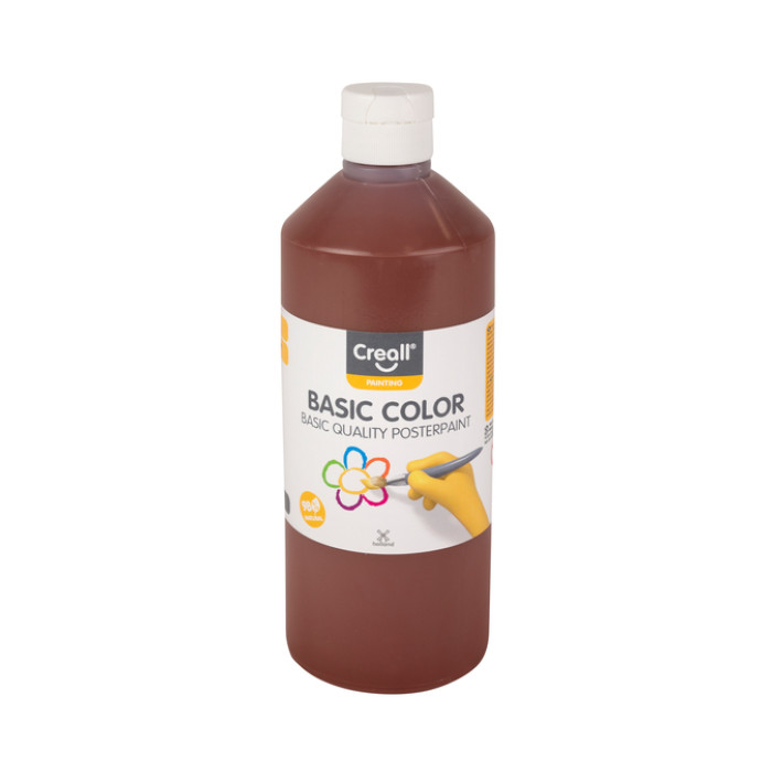 Plakkaatverf Creall basic donkerbruin 500ml