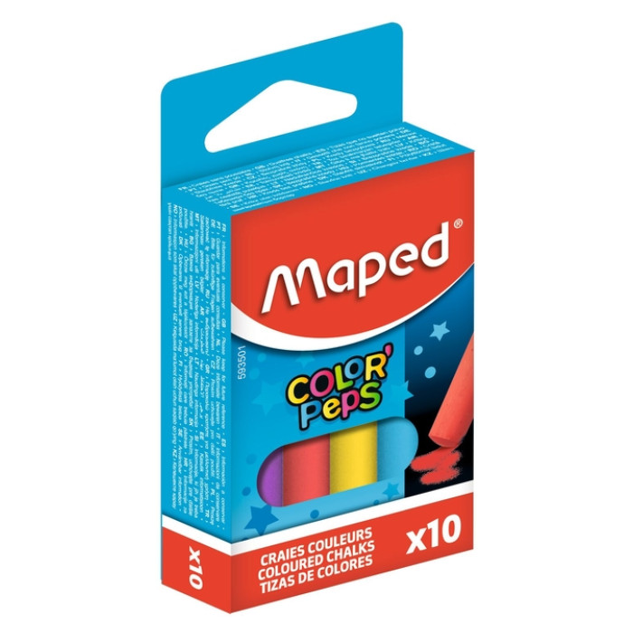 Schoolbordkrijt Maped Color'Peps set á 10 stuks assorti