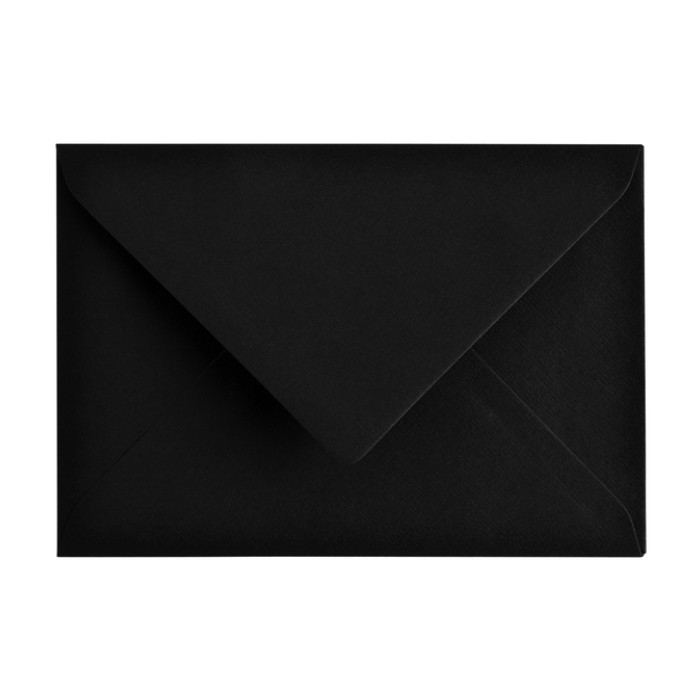 Envelop Papicolor C6 114x162mm ravenzwart pak à 6 stuks