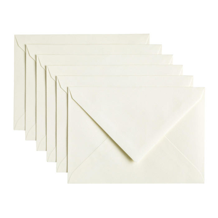 Envelop Papicolor C6 114x162mm anjerwit pak à 6 stuks