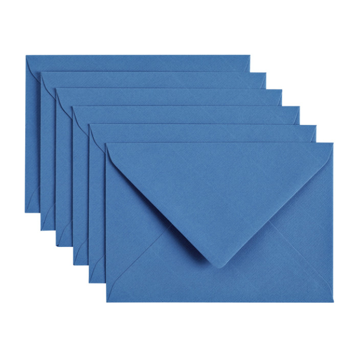 Envelop Papicolor C6 114x162mm donkerblauw pak à 6 stuks
