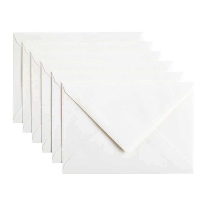 Envelop Papicolor C6 114x162mm hagelwit pak à 6 stuks