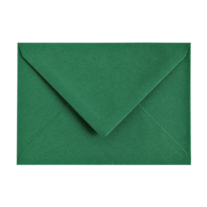 Envelop Papicolor C6 114x162mm dennengroen pak à 6 stuks