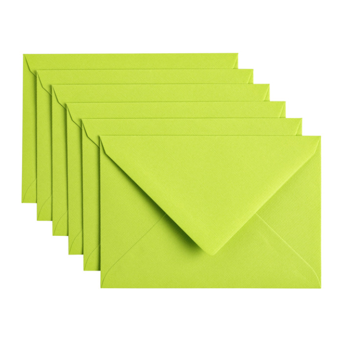 Envelop Papicolor C6 114x162mm appelgroen pak à 6 stuks