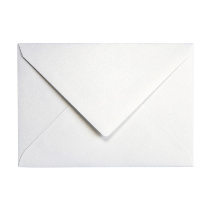 Envelop Papicolor C6 114x162mm metallic parelwit pak à 6 stuks