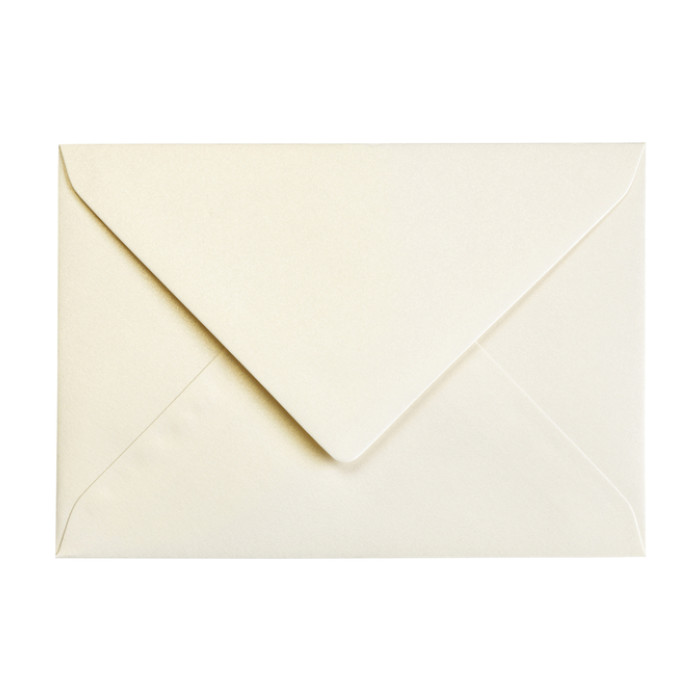 Envelop Papicolor C6 114x162mm metallic ivoor pak à 6 stuks