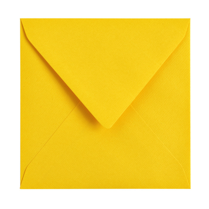 Envelop Papicolor 140x140mm dottergeel pak à 6 stuks