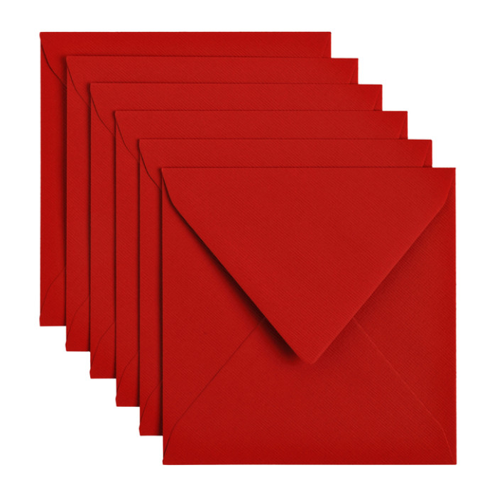 Envelop Papicolor 140x140mm rood pak à 6 stuks