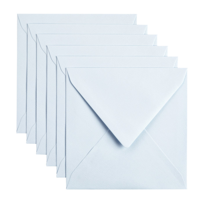 Envelop Papicolor 140x140mm babyblauw pak à 6 stuks