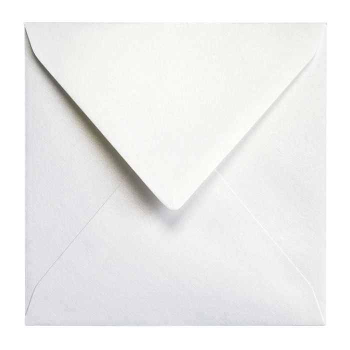 Envelop Papicolor 140x140mm metallic parelwit pak à 6 stuks