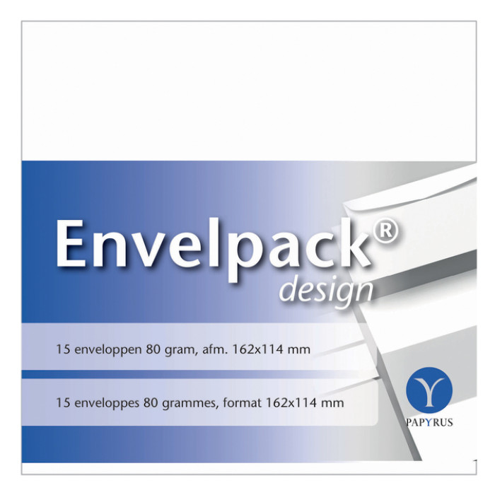 Envelop Papyrus Envelpack Design C6 114x162mm wit 894406 15 stuks