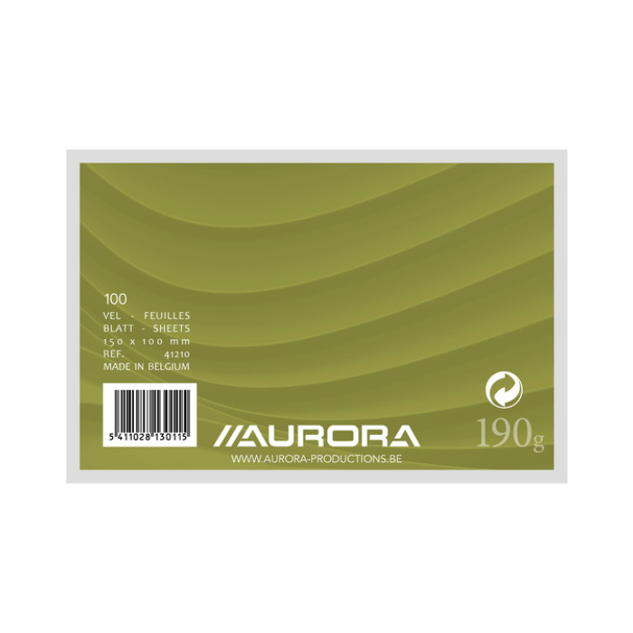 Systeemkaart Aurora 150x100mm blanco 190gr wit 100 vel