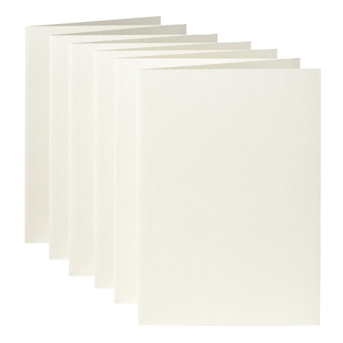 Correspondentiekaart Papicolor dubbel 105x148mm anjerwit pak à 6 stuks