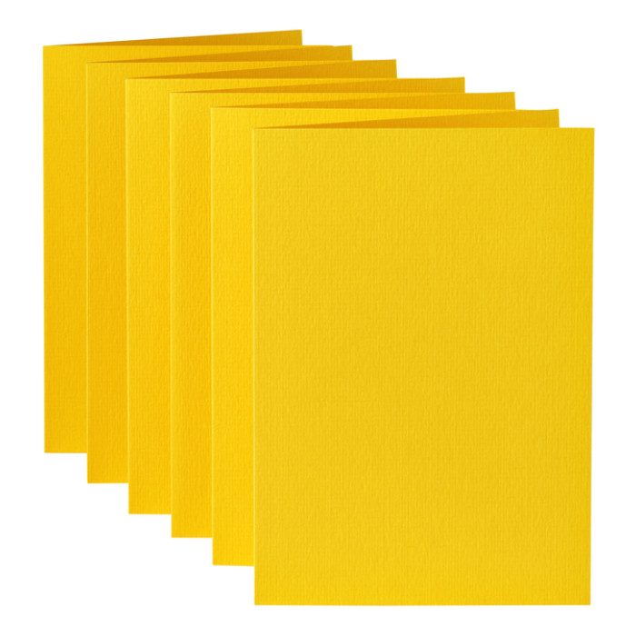 Correspondentiekaart Papicolor dubbel 105x148mm dottergeel pak à 6 stuks