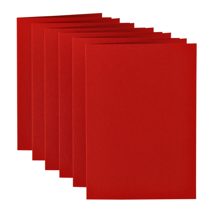 Correspondentiekaart Papicolor dubbel 105x148mm rood pak à 6 stuks