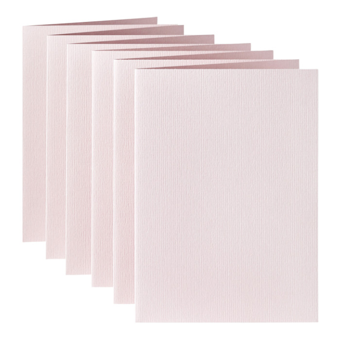Correspondentiekaart Papicolor dubbel 105x148mm lichtroze pak à 6 stuks