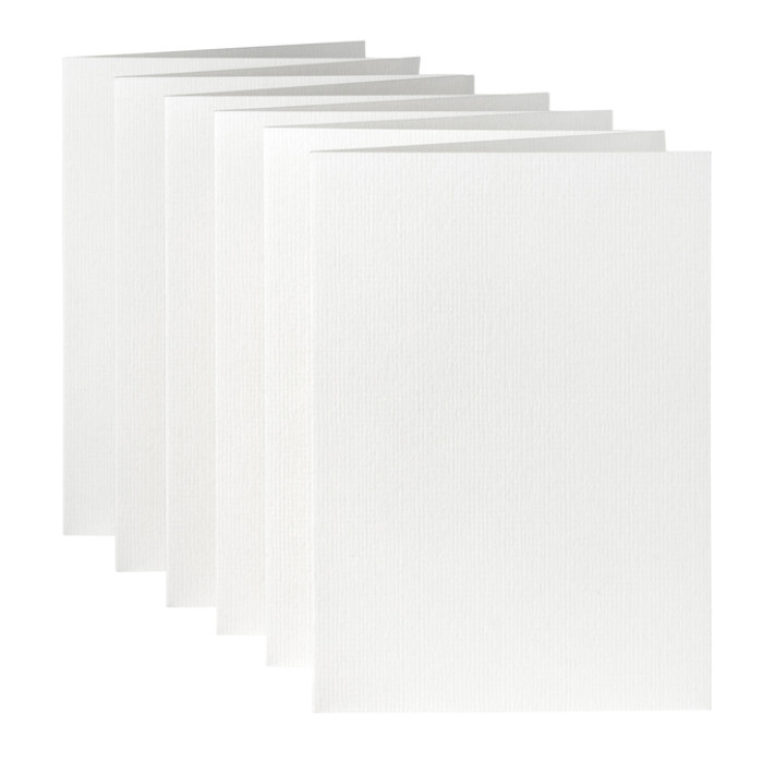 Correspondentiekaart Papicolor dubbel 105x148mm hagelwit pak à 6 stuks