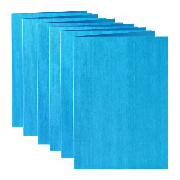 Correspondentiekaart Papicolor dubbel 105x148mm hemelsblauw pak à 6 stuks