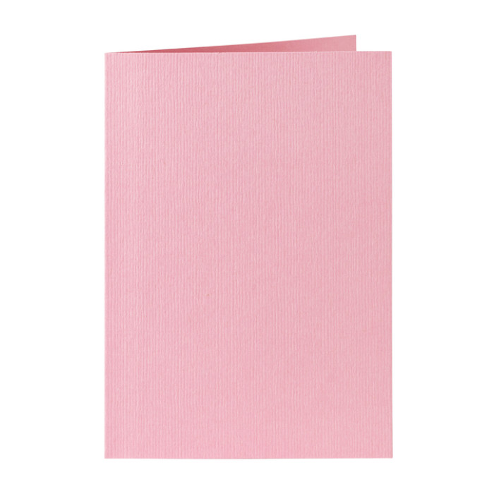 Correspondentiekaart Papicolor dubbel 105x148mm babyroze pak à 6 stuks