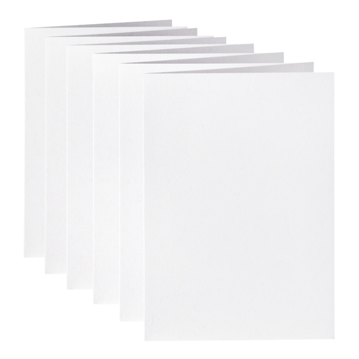 Correspondentiekaart Papicolor dubbel 105x148mm kraft wit pak à 6 stuks