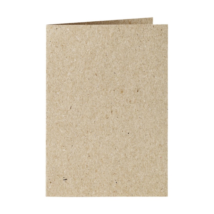 Correspondentiekaart Papicolor dubbel 105x148mm kraft grijs pak à 6 stuks