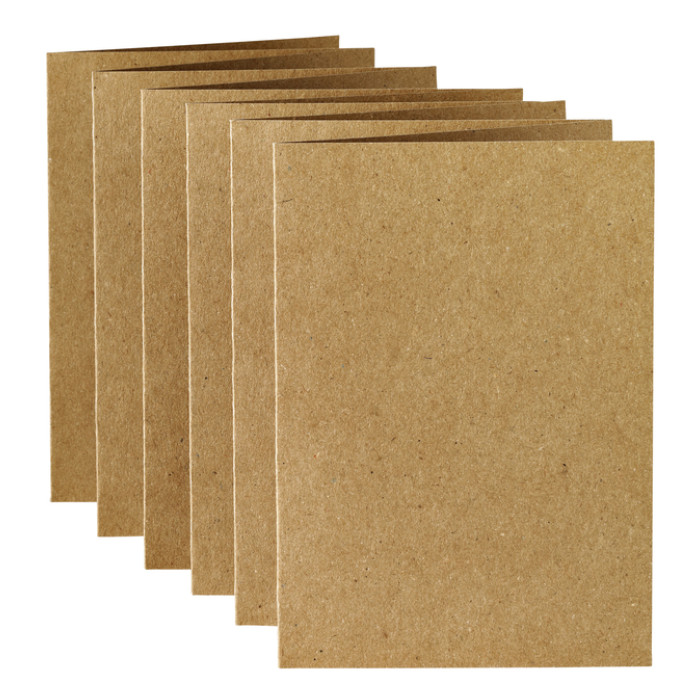 Correspondentiekaart Papicolor dubbel 105x148mm bruin pak à 6 stuks