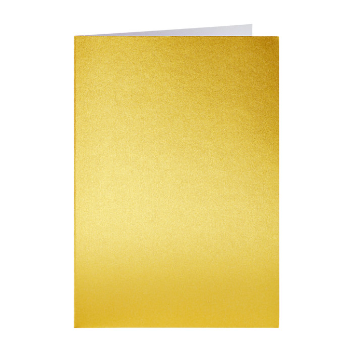 Correspondentiekaart Papicolor dubbel 105x148mm metallic goud pak à 6 stuks