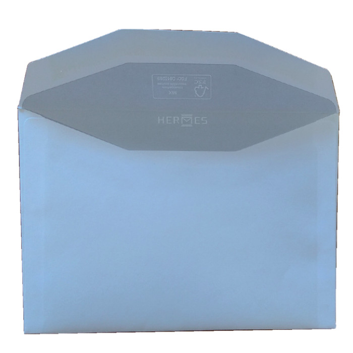 Envelop Hermes bank C6 114x162mm gegomd wit doos à 500 stuks