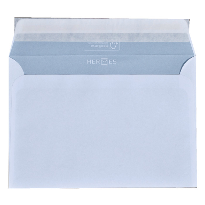 Envelop Hermes bank EA5 156x220mm zelfklevend wit pak à 50 stuks