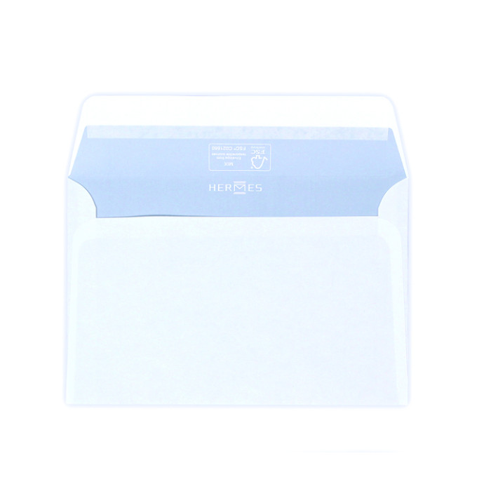 Envelop Hermes bank C6 114x162mm zelfklevend wit doos à 500 stuks