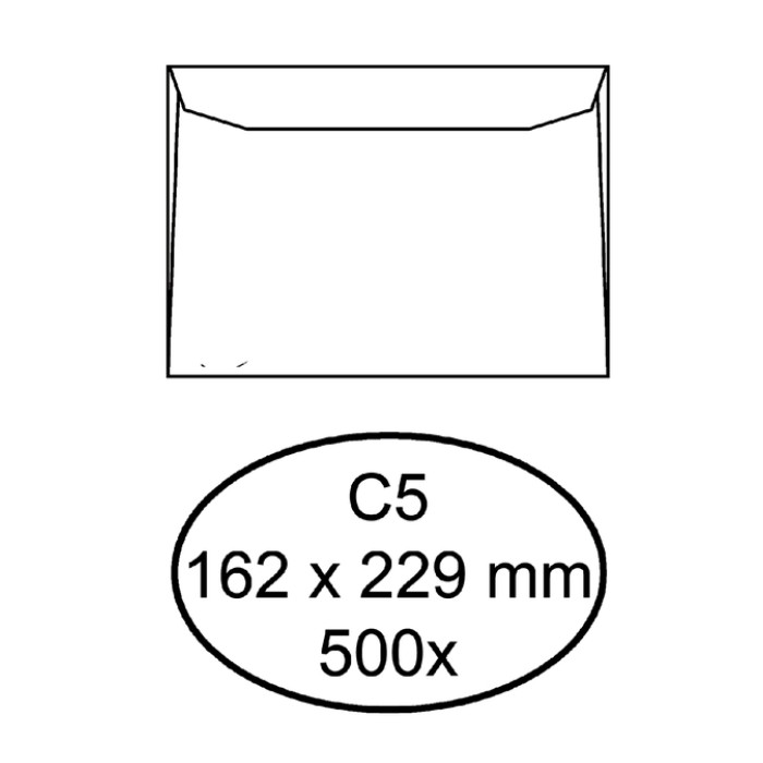 Envelop Quantore bank C5 162x229mm wit 500 stuks