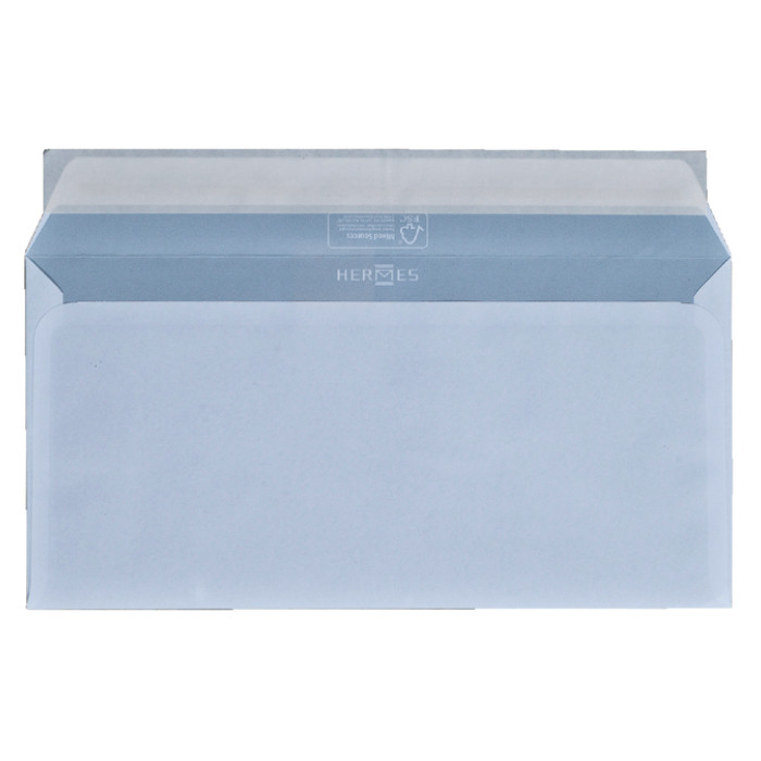 Envelop Hermes bank EA5/6 110x220mm zelfklevend wit pak à 50 stuks