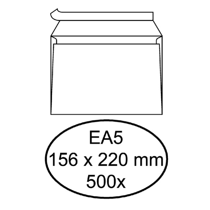 Envelop Quantore bank EA5 156x220mm zelfklevend wit 500 stuks