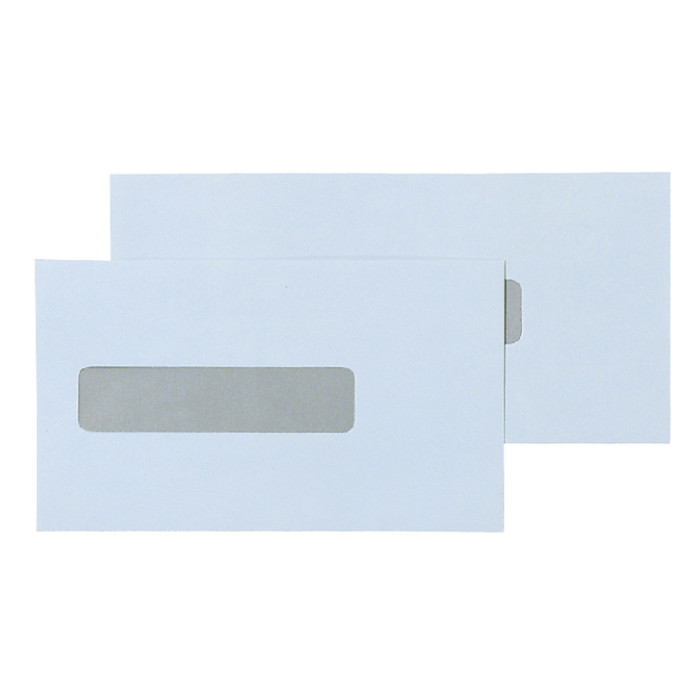 Envelop Quantore 109x224mm midden venster 25x110mm 500 stuks