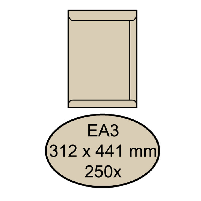 Envelop Quantore akte EA3 312x441mm cremekraft 250 stuks