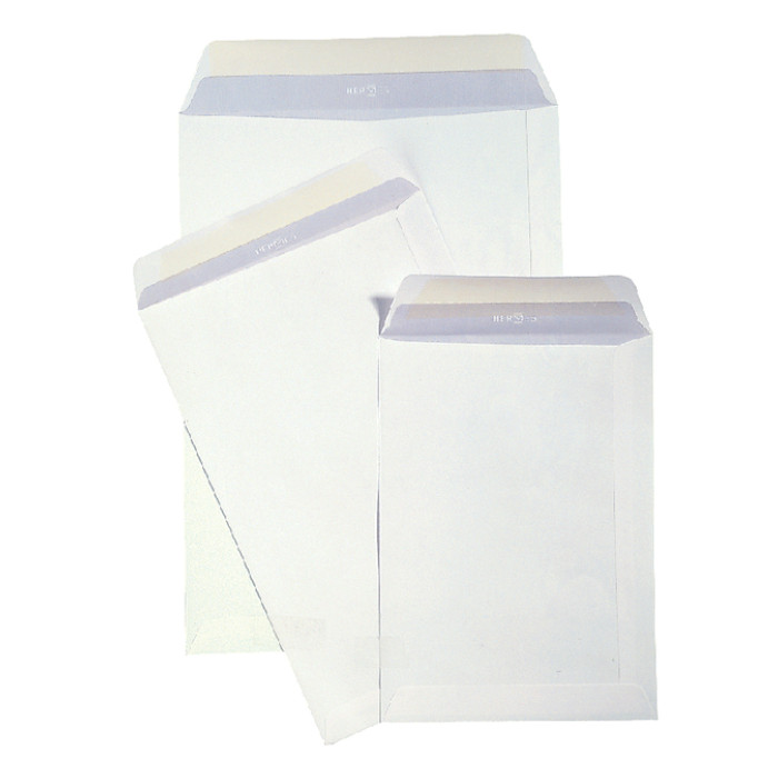 Envelop Hermes akte EA4 220x312mm zelfklevend wit doos à 250 stuks