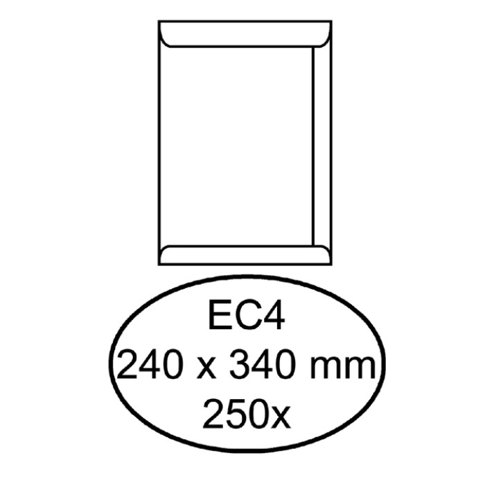 Envelop Quantore akte EC4 240x340mm wit 250 stuks