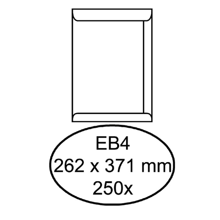 Envelop Quantore akte EB4 262x371mm wit 250 stuks