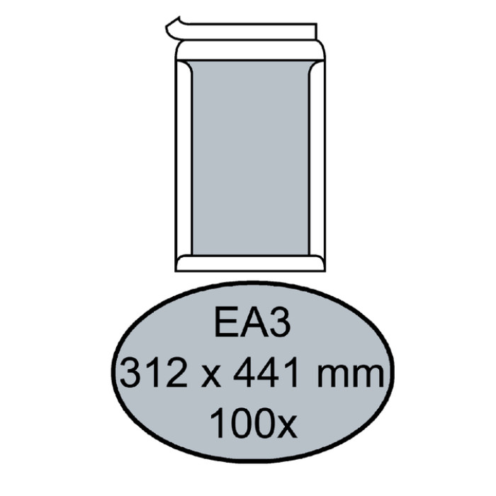 Envelop Quantore bordrug EA3 312x441mm zelfklevend wit 100 stuks