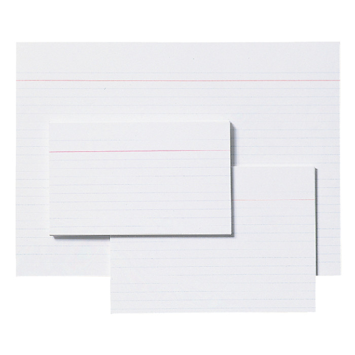 Systeemkaart Aurora 130x80mm lijn met rode koplijn 210gr wit 100 vel