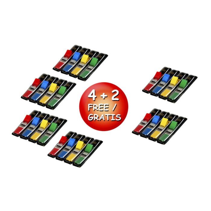 Indextabs Post-it 6834 11.9x43.1mm 4+2 gratis 35 tabs per dispenser