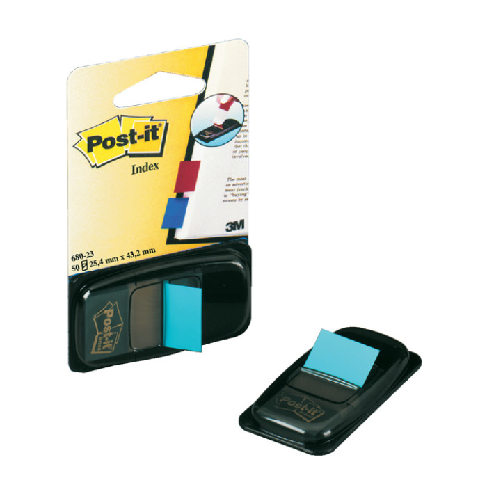 Indextabs Post-it 680 25.4x43.2mm felblauw 50 tabs