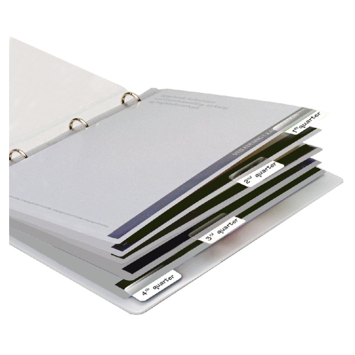 Indextabs Djois 12x40mm zelfklevend permanent wit 48 stuks