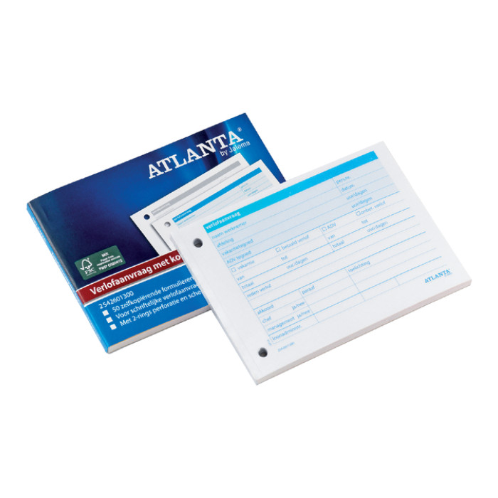 Verlofaanvraag Djois Atlanta A6 105x148mm zelfkopierend 50vel