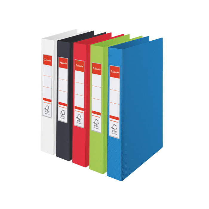 Ringband Esselte Standaard A4 42mm 30% gerecycled PP folie assorti