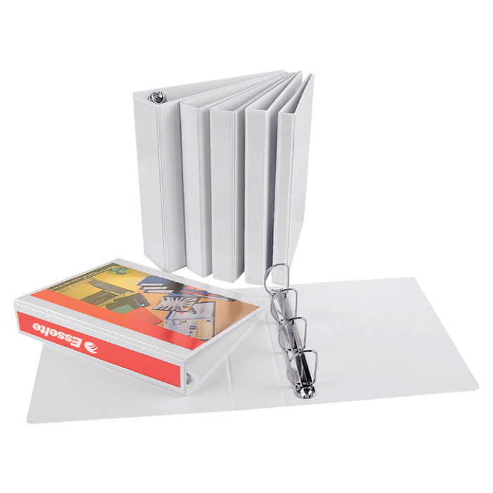 Presentatieringband Esselte Essentials panorama A4 4-rings D-mechaniek 20mm wit