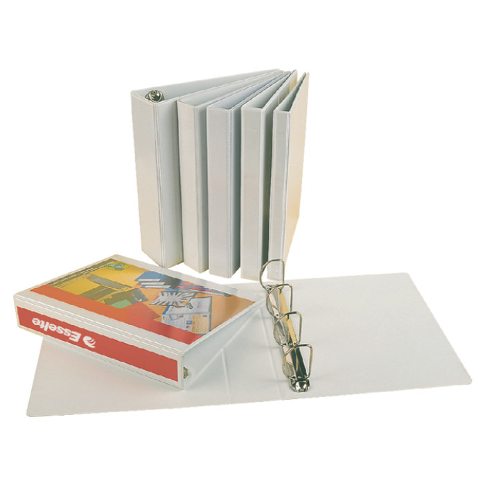 Presentatieringband Esselte panorama A4 4-rings D-mechaniek 30mm PP wit