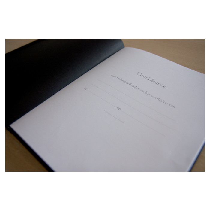 Condoleancealbum Kangaro 260x210mm zwart