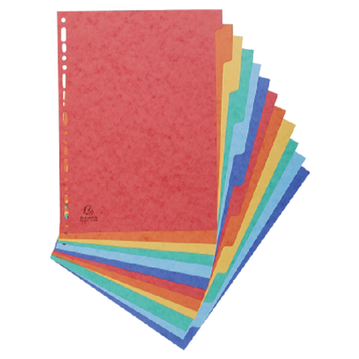Tabbladen Exacompta 225x297mm 11-gaats 12-delig glanskarton