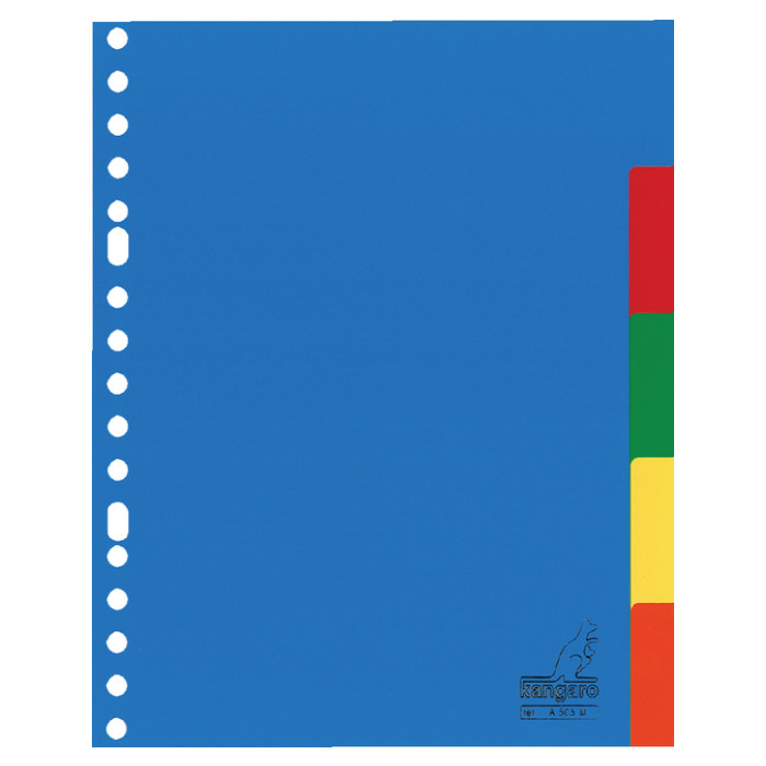 Tabbladen Kangaro A5 17-gaats A505M 5-delig assorti PP